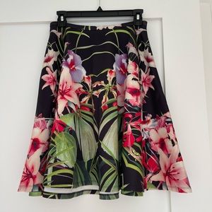 Ted Baker Floral A-Line Skirt, Size 6
